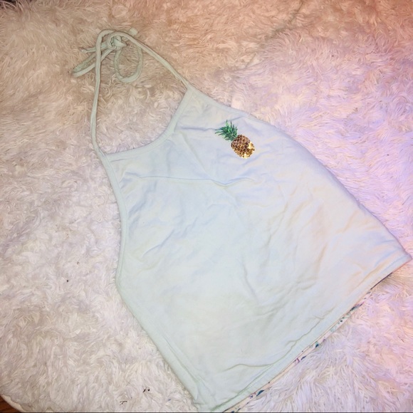 American Eagle Outfitters Tops - Reversible Halter Crop Top
